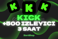 ✅ Kick 3 Saat 500 İzleyici✅ [HIZLI+KALİTELİ] 