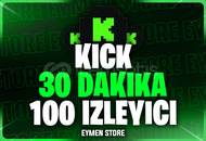 ⭐Kick 30 Dakika 100 Canlı Yayın İzleyici