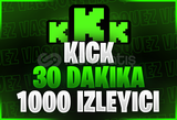 ⭐Kick 30 Dakika +1000 Canlı Yayın İzleyici⭐