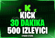 ⭐Kick 30 Dakika 500 Canlı Yayın İzleyici