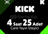 Kick 4 Saat 25 Adet Canlı Yayın İzleyici