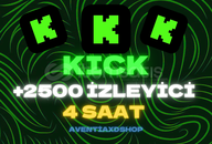 ✅ KİCK 4 SAAT 2500 İZLEYİCİ ✅ [HIZLI]