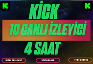 ⭐️KICK 4 SAATLİK 10 ADET GERÇEK İZLEYİCİ⭐️