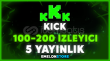 ⭐✨KİCK 5 YAYINLIK 100-200 İZLEYİCİ(SORUNSUZ)✨⭐ 