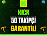 ⭐️☘️Kick 50 Takipçi❤️Garanti & Sorunsuz❤️