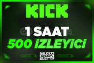 ⭐Kick 500 İzleyici (60 Dakika) + Garanti