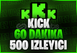 ⭐Kick 60 Dakika +500 Canlı Yayın İzleyici⭐