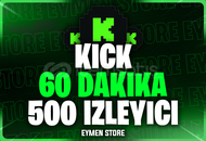 ⭐Kick 60 Dakika 500 Canlı Yayın İzleyici
