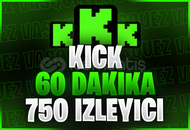 ⭐Kick 60 Dakika +750 Canlı Yayın İzleyici⭐