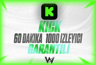 KICK GARANTILI 60 DAKIKA 1000 IZLEYICI