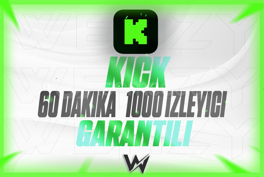 KICK GARANTILI 60 DAKIKA 1000 IZLEYICI KICK GARANTILI 60 DAKIKA 1000 IZLEYICI
