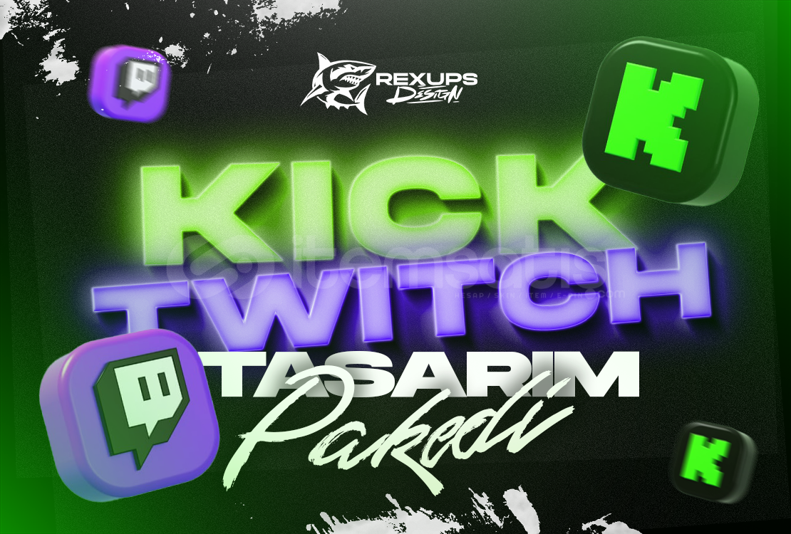 KICK & TWITCH YAYINCI TASARIM PAKEDİ KICK & TWITCH YAYINCI TASARIM PAKEDİ