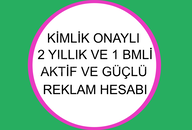 Kimlik Onaylı 2 Yıllık 1 Bmli Eski Reklam Hesabı