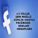 KİMLİK ONAYLI 2BM MAİLLİ FACEBOOK REKLAM HESABI
