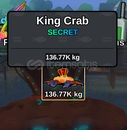 1.20 m King Krab/Fİsh it