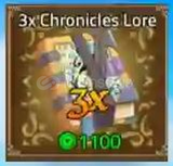 King Legacy 3x CHRONICLES LORE (1100 Robux)