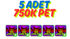 ⭐{KIŞ İNDİRİMİ} 5 Adet 750k pet | Tap Simulator⭐
