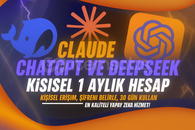 Kişisel ChatGPT Pro+Claude 3.7+DeepSeek 1Aylik