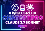 Kişisel ChatGPT Pro - Claude 3.7 Sonnet - 1 Ay