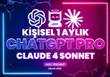 Kişisel ChatGPT Pro - Claude 4 Sonnet - 1 Ay
