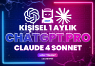 Kişisel Claude 4 Sonnet, GPT 4o - 1 Aylık