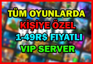 Kişiye Özel 1-49 Robux Vip Server Kişiye Özel 1-49 Robux Vip Server