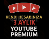 KİŞİYE ÖZEL HESABA 3 AYLIK YOUTUBE PREMİUM