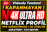 KİŞİYE ÖZEL | Netflix 4K Ultra HD + Garantili