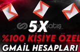 {KİŞİYE ÖZEL} x5 ADET GMAİL - %100 GARANTİLİ