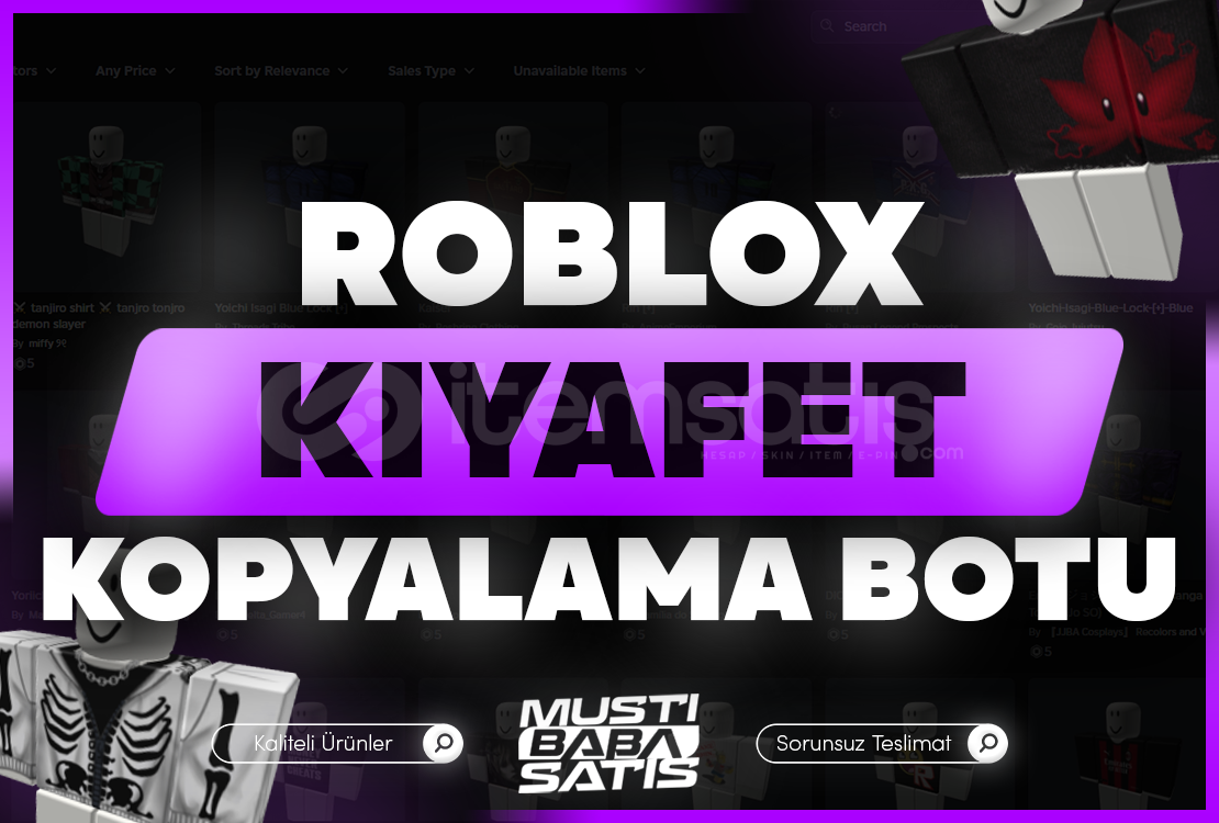 ⭐KIYAFET KOPYALAMA BOTUYLA ROBUX KAZAN ⭐KIYAFET KOPYALAMA BOTUYLA ROBUX KAZAN