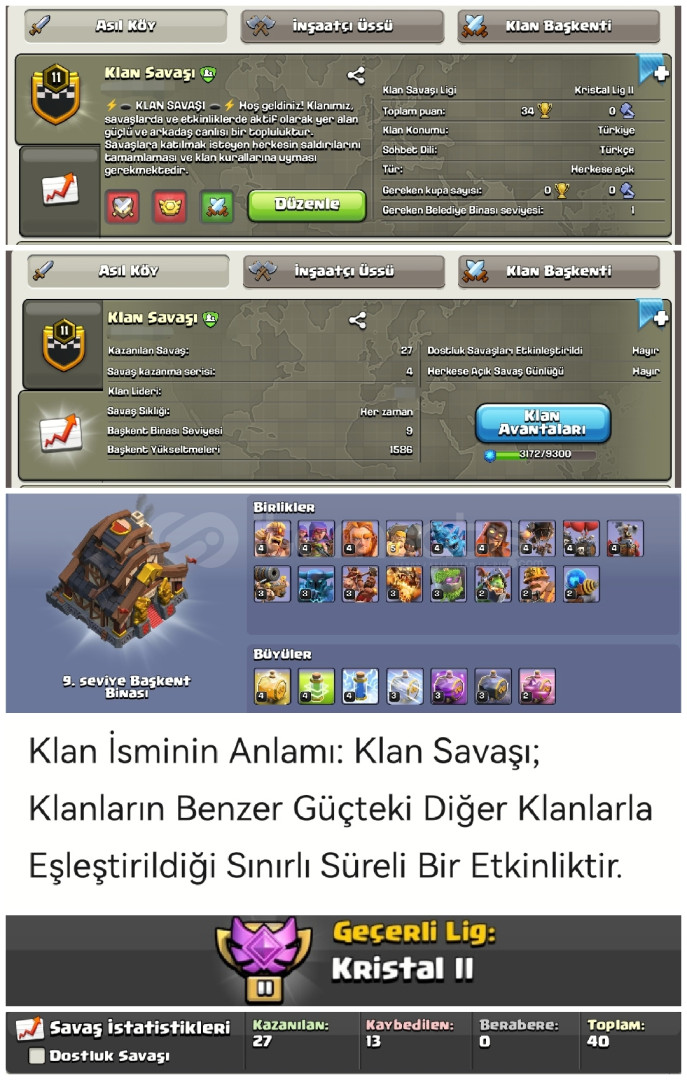 KLAN SAVAŞI⚡BAŞKENT 9⚡2 KAT ÖNDE GÜNLÜK⚡KRİSTAL KLAN SAVAŞI⚡BAŞKENT 9⚡2 KAT ÖNDE GÜNLÜK⚡KRİSTAL