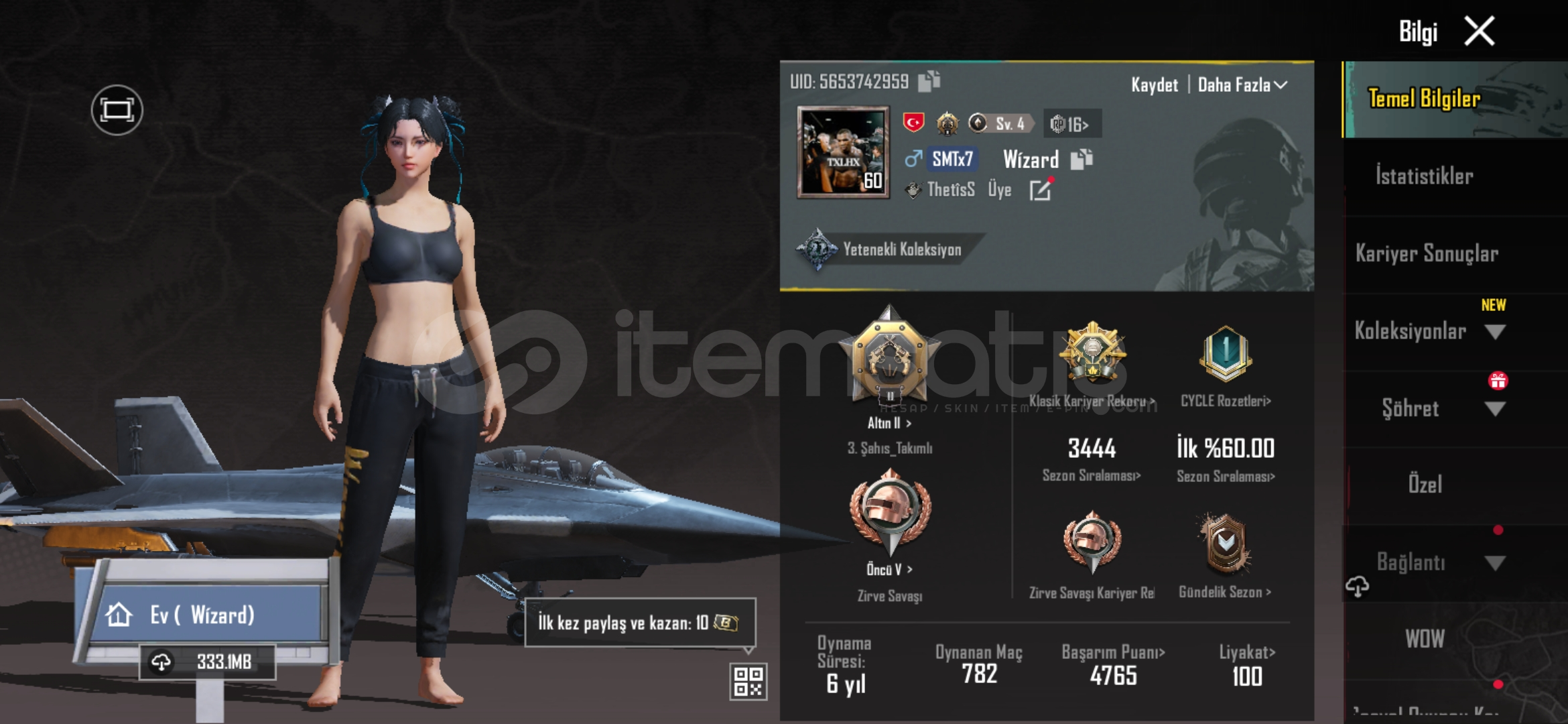 KOD AKM Lİ 60 LVL TEMİZ HESAP!!! KOD AKM Lİ 60 LVL TEMİZ HESAP!!!