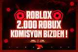 ⭐(2858) 2000 Robux KOMİSYON BİZDEN