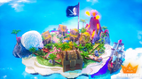 Korsan Kasabası SkyBlock spawn lobisi