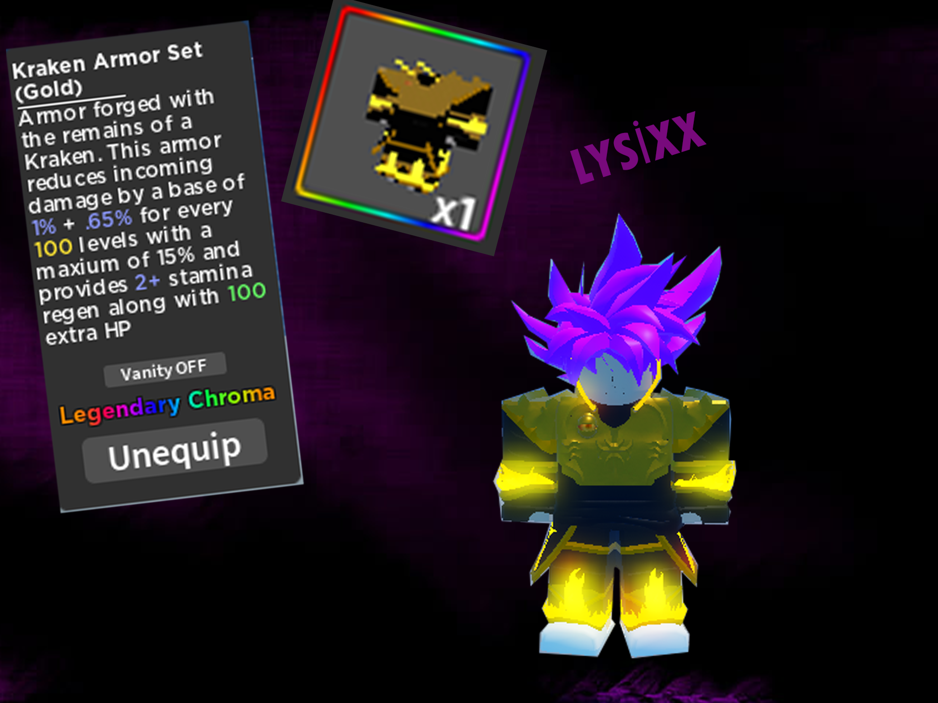 Kraken Armor Gold/Grand Piece Online/GPO İtemsatış