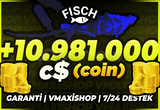 ⭐[KRAKEN]⭐ FİSCH +10M/10.981.000 C$✅HIZLI