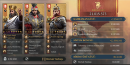 Krallık 2 105 M güç Vip 13