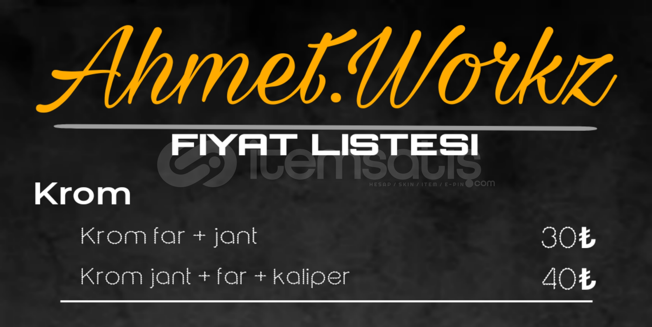 Krom fiyat listesi Krom fiyat listesi