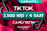TİKTOK CANLI YAYIN 2.500 KİŞİ & 4 SAAT / GARANTİLİ