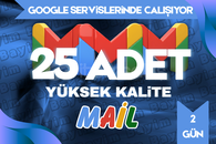 25 ADET MAİL — GOOGLE ONAYLI — WORKSPACE / ÖMÜR 2 GÜN