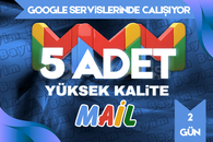 5 ADET MAİL — GOOGLE ONAYLI — WORKSPACE / ÖMÜR 2 GÜN