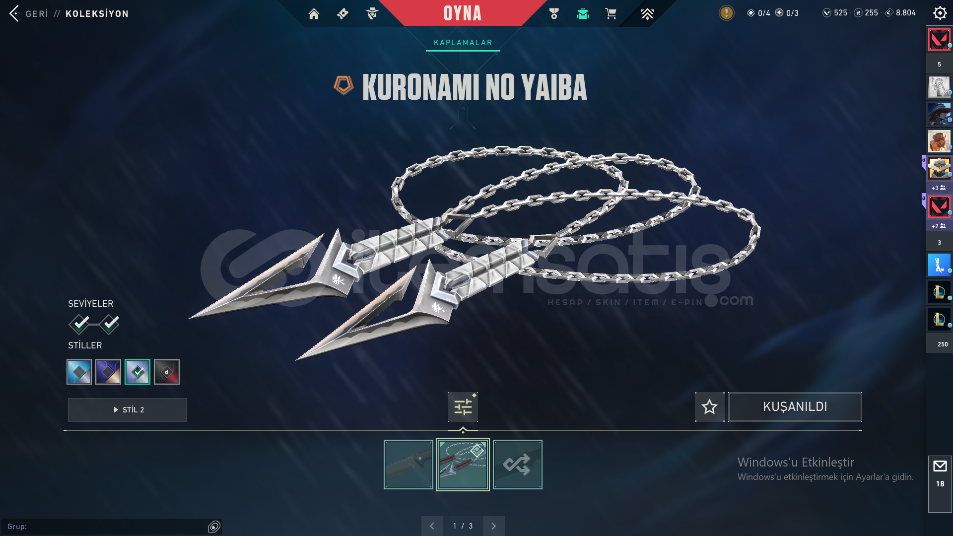 KURONOMİ BIÇAKLI HESAP + LOL HESABI(MAİL DEVİR) KURONOMİ BIÇAKLI HESAP + LOL HESABI(MAİL DEVİR)