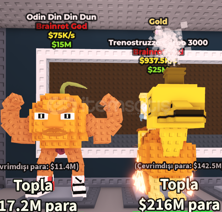 Brainrot Badin din dun ve turbo 3000 li hesap  Brainrot Badin din dun ve turbo 3000 li hesap