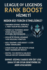 LEAGUE OF LEGENDS UYGUNA HER TÜRLÜ BOOST 