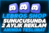 ⭐ Lebros Shop Sunucusunda 2 Aylık Reklam