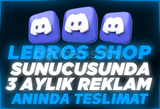 ⭐ Lebros Shop Sunucusunda 3 Aylık Reklam