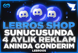 ⭐ Lebros Shop Sunucusunda 4 Aylık Reklam