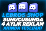 ⭐ Lebros Shop Sunucusunda 4 Aylık Reklam