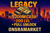 [LEGACY] 200M + 200LVL + FULL UNLOCK