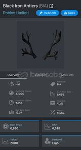 Limited black iron antlers (Güvenilir-Hızlı)